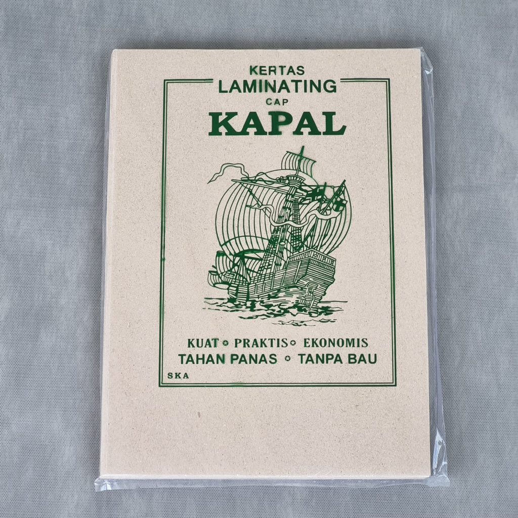 

Kertas Bungkus Nasi Minyak Coklat Cap Kapal Hijau isi 100 lembar