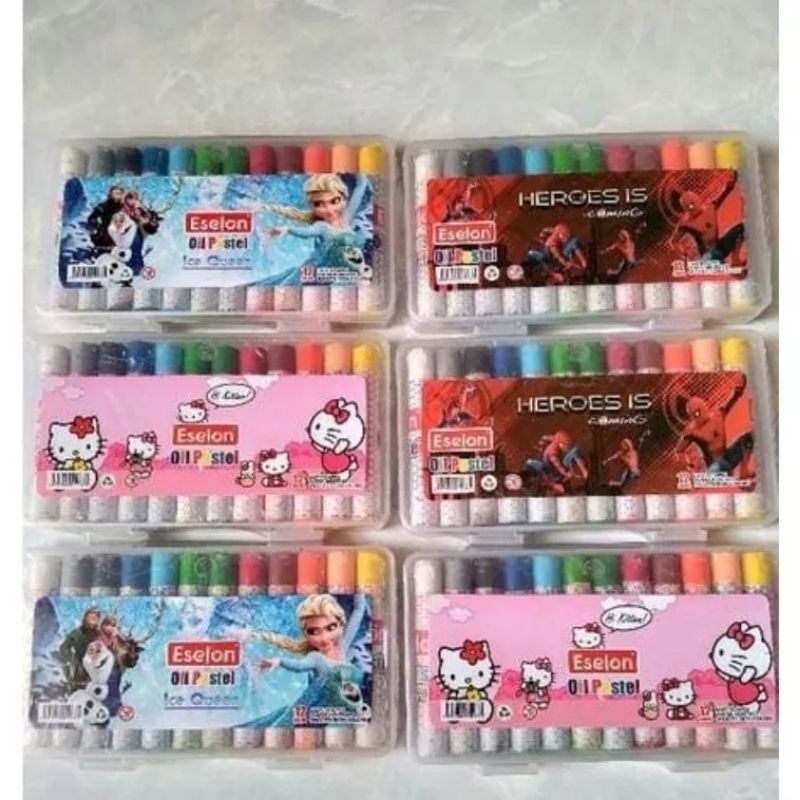 

Crayon Mini Merk Ezelon MOtif Kartun 12 Pcs