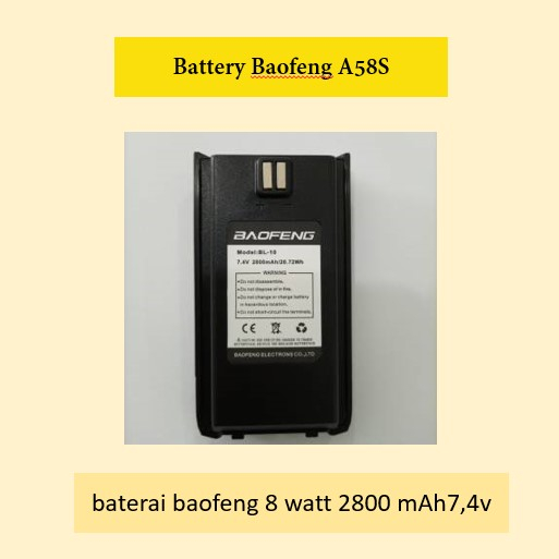 Battery HT A58S Baofeng | Baterai H T Bufeng A 58 S | Batre Hate Bafeng A-58s | A 58 S | A 58S