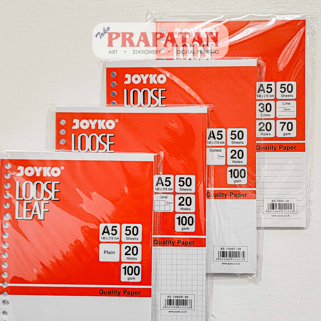 

Joyko Loose Leaf 50 Lembar A5/B5 | Isi Kertas File Binder