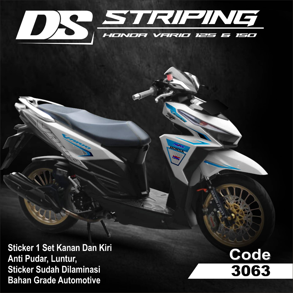 3063 Sticker Striping Motor VARIO 125 & 150 TAHUN 2015-2017 List Variasi Terbaru