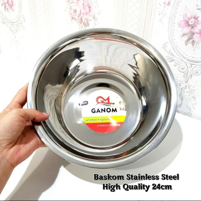 Baskom Stainless / Mixing Bowl GANOM  24CM