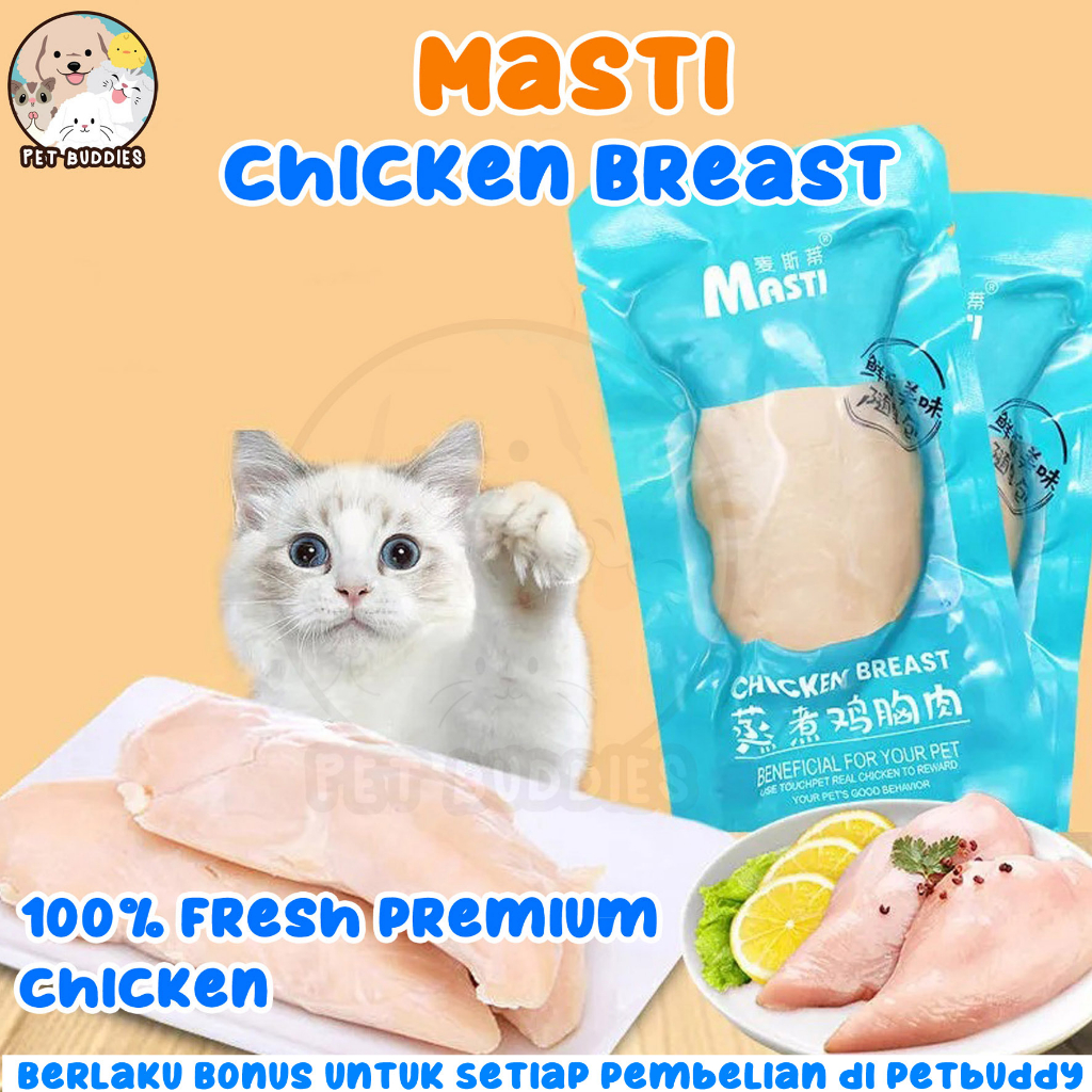 Masti Chicken Breast Snack Kucing/Anjing Alami Dada Ayam