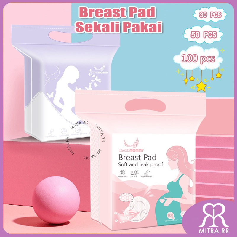 Breast Pad Angel Mommy | Disposable Breastpad Menyusui Anti Bocor Katun Thin Soft 30pcs/ 50pcs/ 100pcs