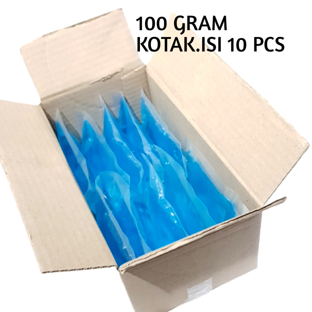 100gram  blue ice gel pack  /  ice gel biru isi 6 pcs  / blue gel mini pack isi 6 s1/ BLUE ICE GEL ISI 6 PCS  ( PAKET ISI 6 )