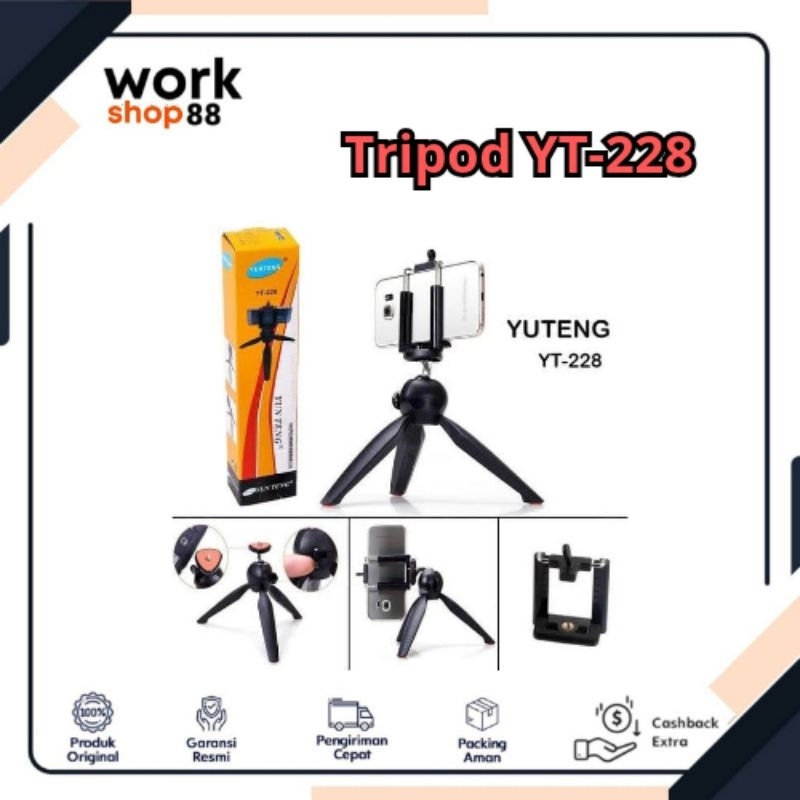 TRIPOD MINI YUNTENG YT-228 / MINI TRIPOD YUNTENG YT-288 / PHONE HOLDER YUNTENG YT-288