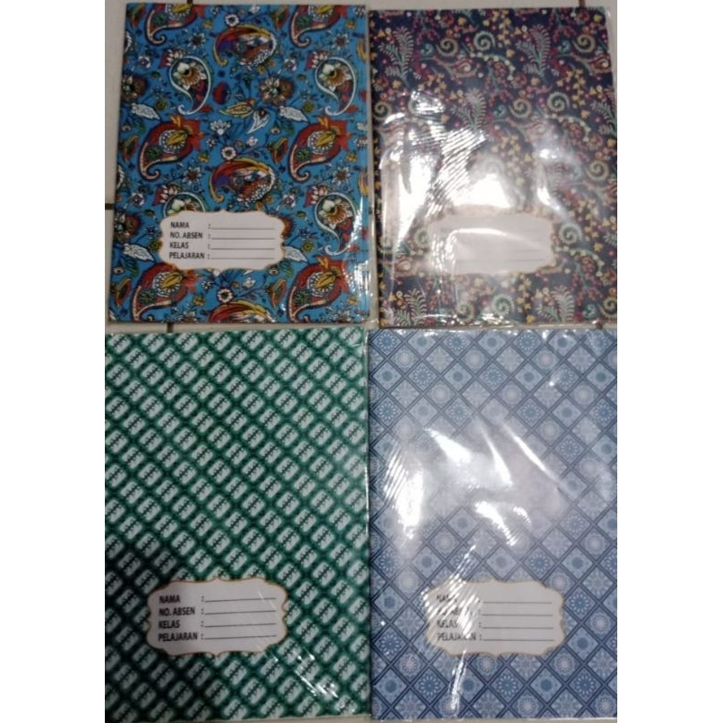 

Sampul Buku Tulis Motif Batik dan Karakter Fancy
