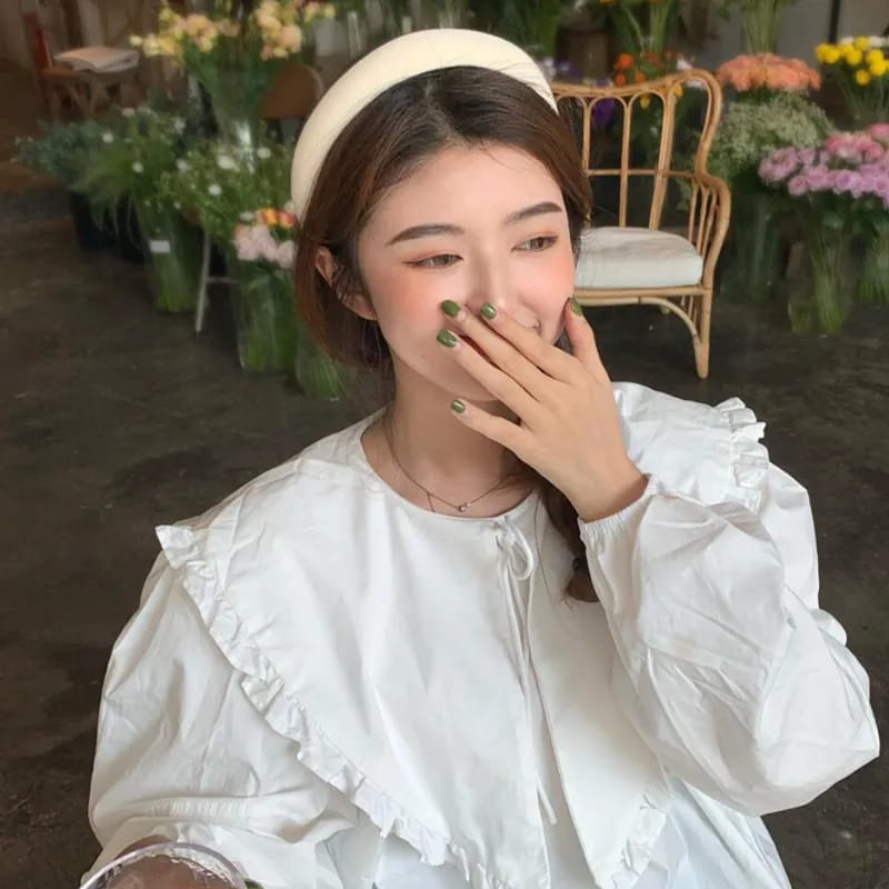 Bando wanita Korea Jumbo Bandana Headband Aksesoris rambut kepala Fashion F1024