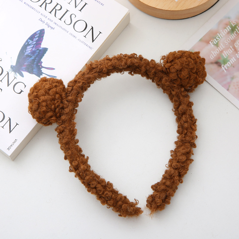 Bando Telinga Beruang Bear bulu korea kekinian Bandana Aksesoris Rambut Import S1025