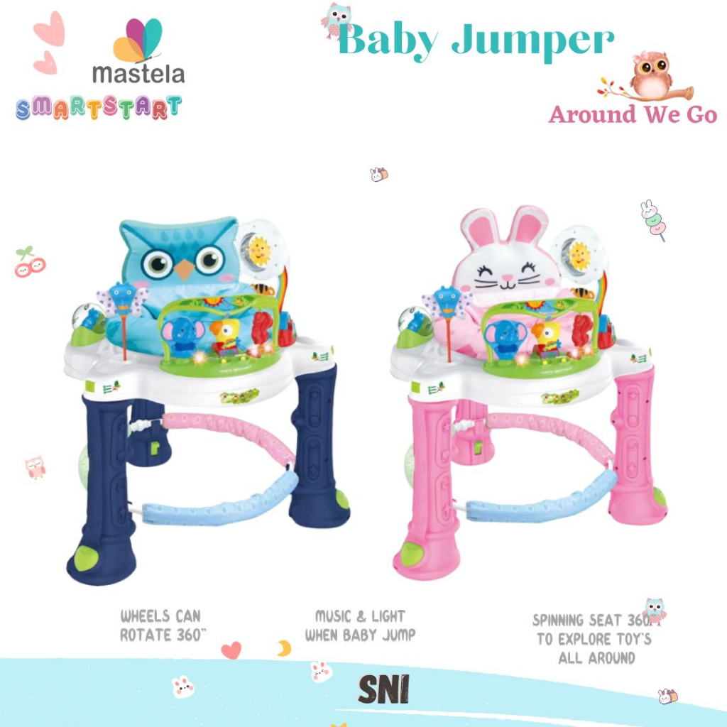 Mastela Baby Walker and Jumper Jumpero Around We Go / Baby Push Walker Belajar Berjalan dan Berdiri CBKS