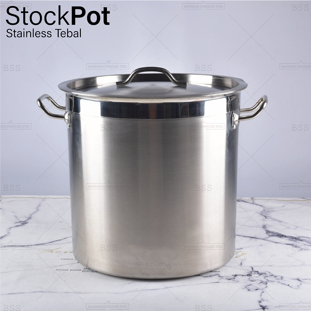 Panci Besar Super Tebal Stok Pot 30cm Sup Soup Masak Banyak Tinggi Stainless  Multifungsi