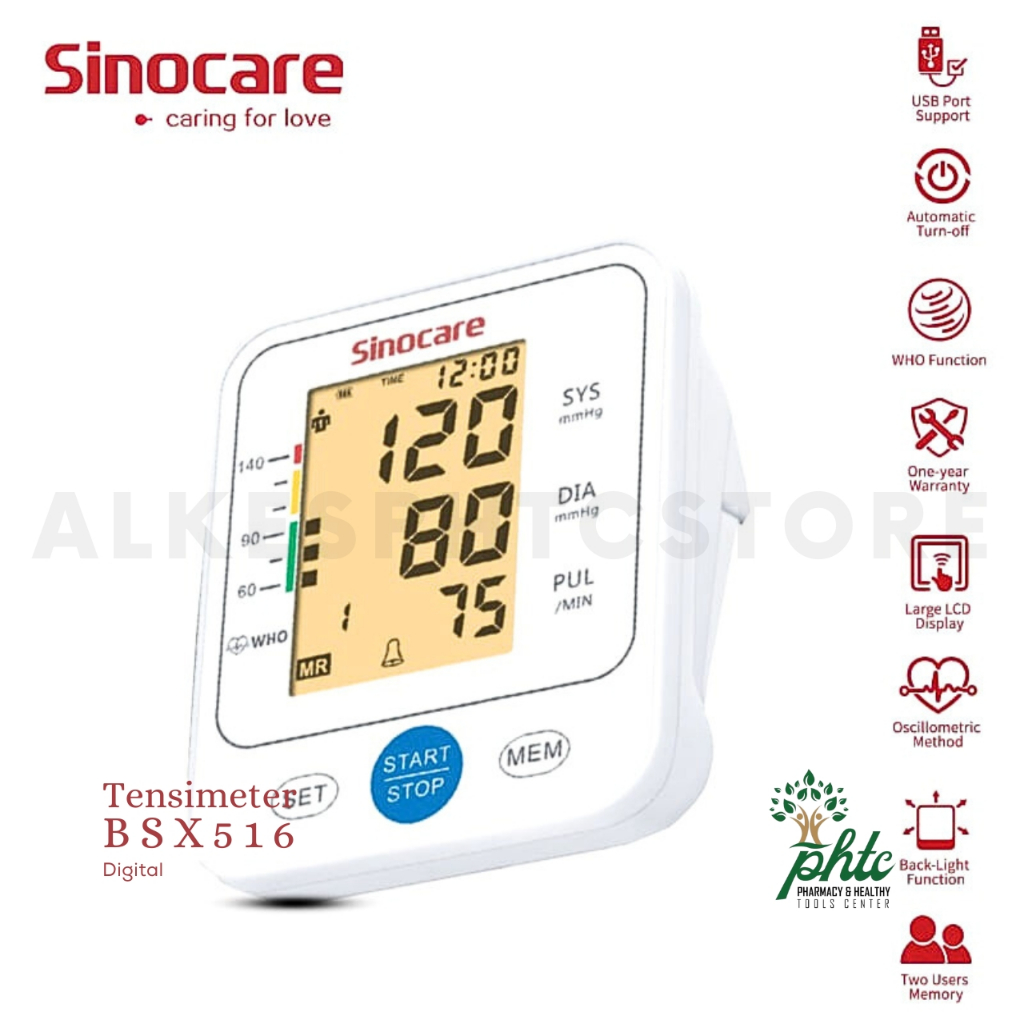 Sinocare BSX-516 Alat Cek Tekanan Darah Otomatis