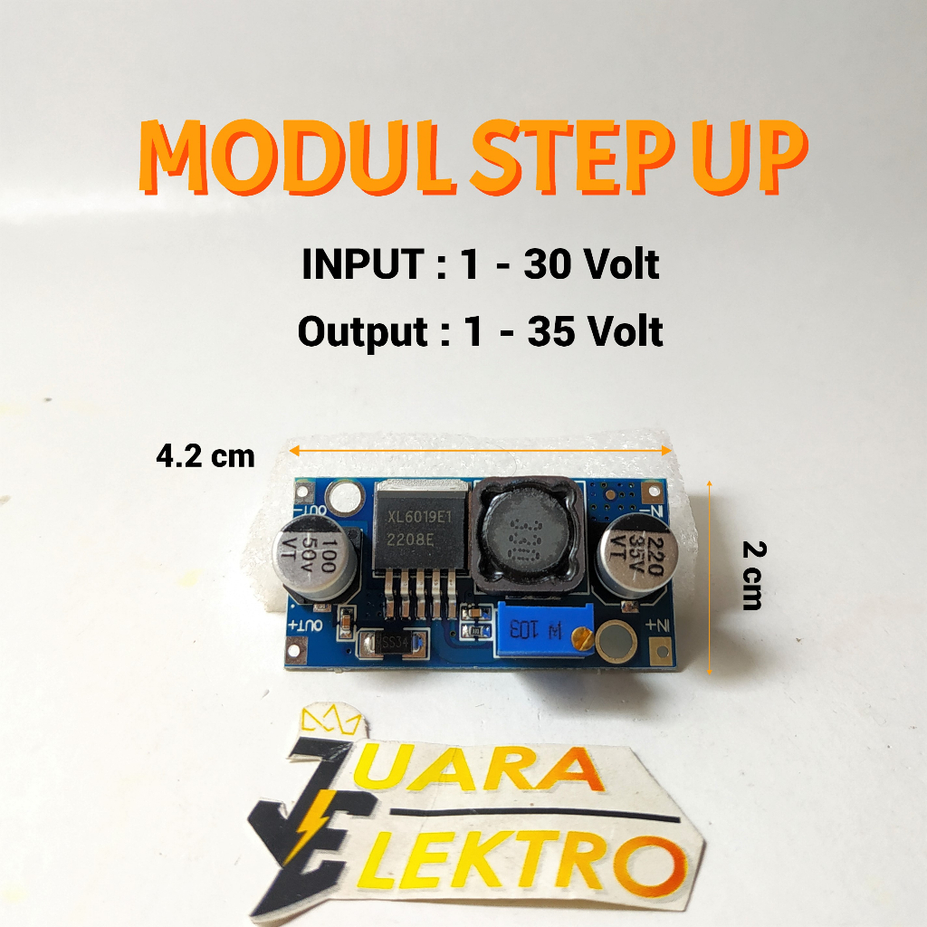 MODUL STEP UP XL6019 Input 1 - 30 Volt // Output 1 - 35 Volt DC-DC Boost Adjustable