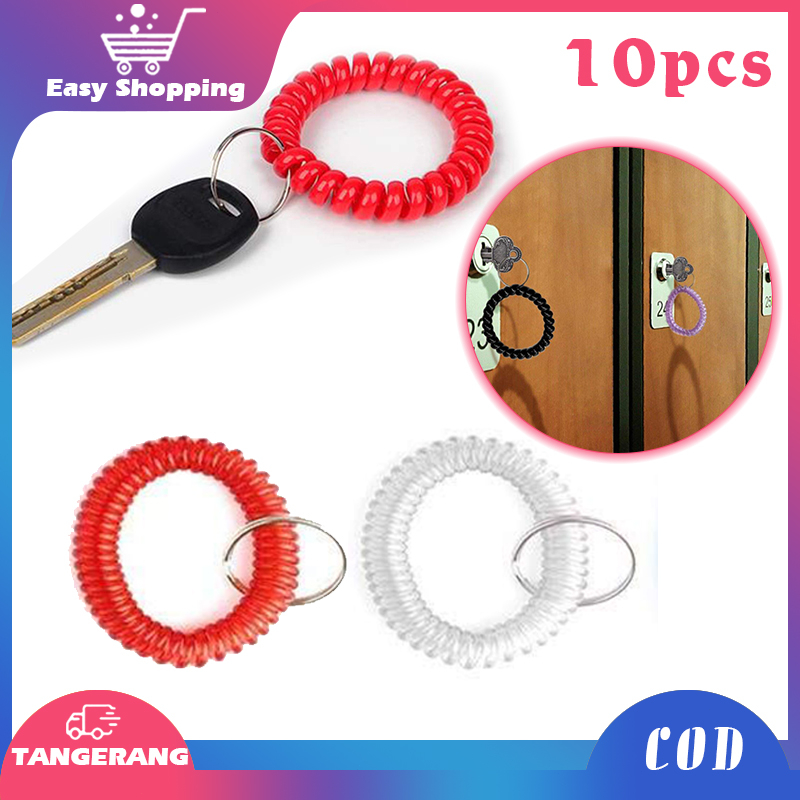 10pcs Gantungan Kunci Gelang Stretch Untuk Gymkolam Renang