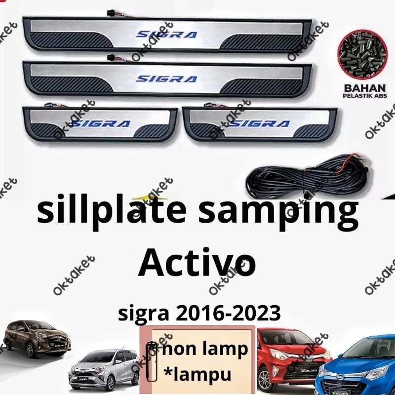 sillplate samping Calya Sigra 2016 2018 2020 2023 Activo Lampu &amp; Non lamp