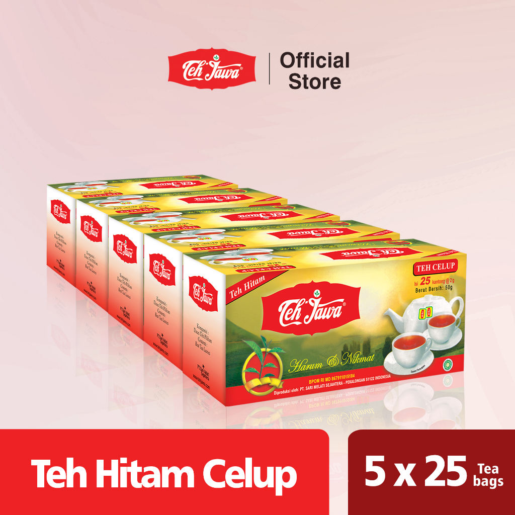 Teh Jawa Black Tea Celup isi 25 per Pack ( isi 5 Pcs)