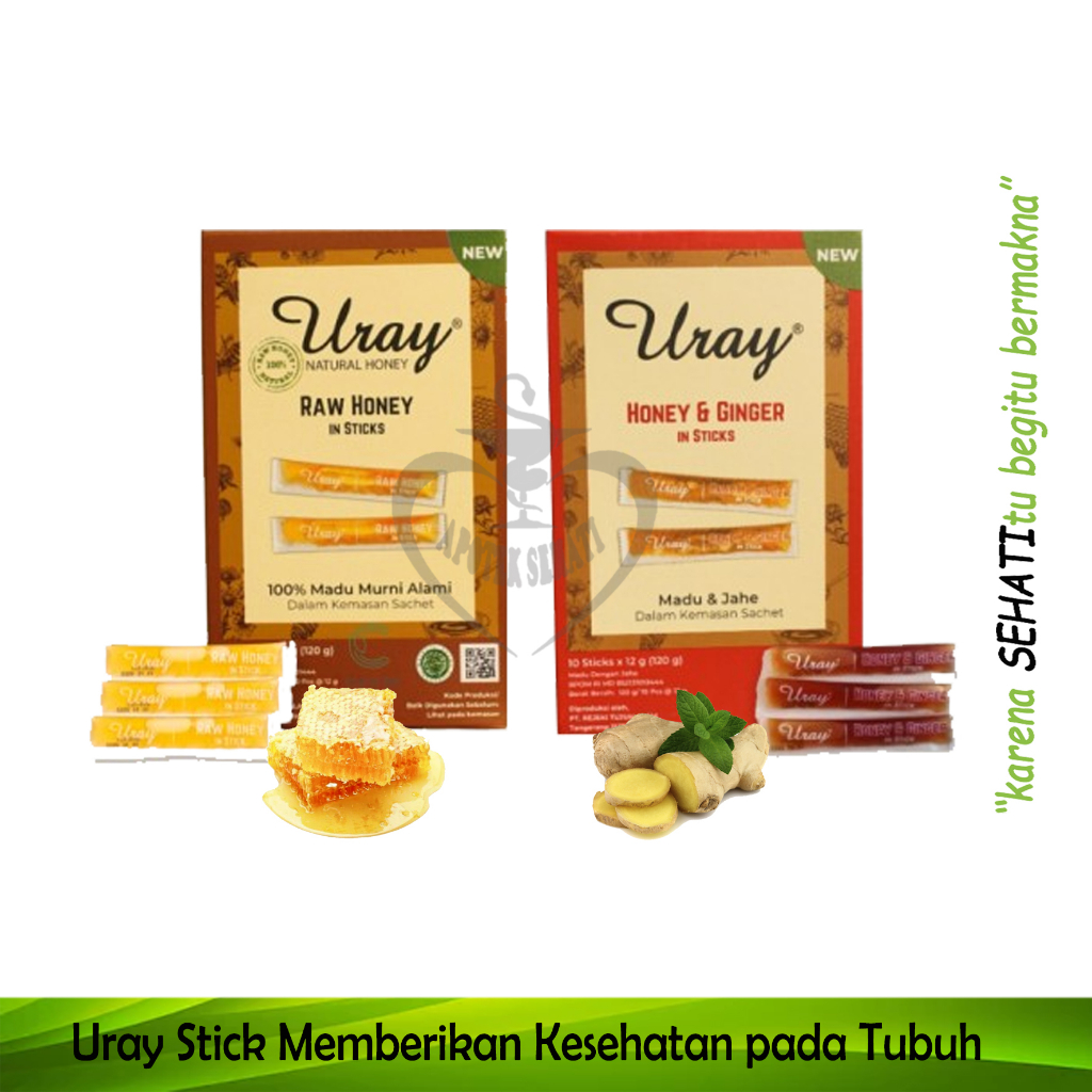 Madu Uray Honey Stik 12 Gram Madu Sachet Murni Honey Ginger