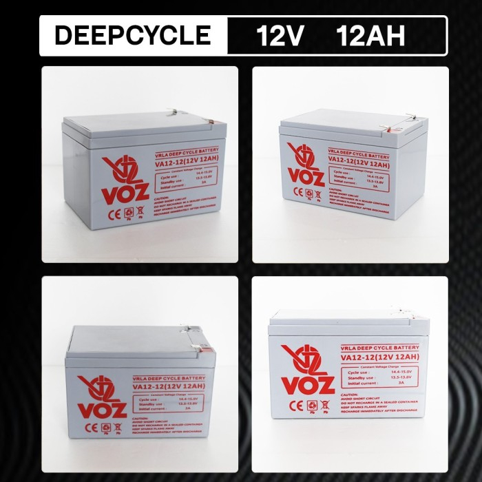 Voz Baterai Deep Cycle 12V 12 Ah | Baterai UPS | Baterai Panel Surya