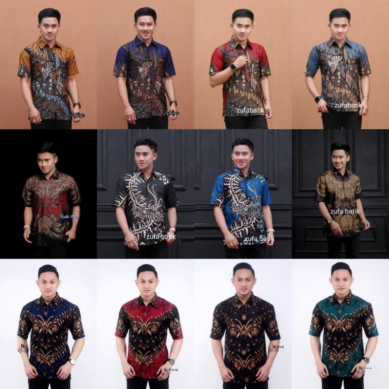 HEM BATIK - Baju Batik Lengan Pendek Semi Formal Bisa Buat Seragaman M, L, XL, XXL