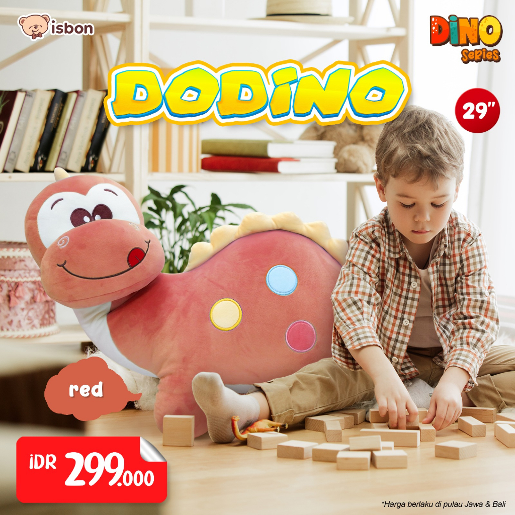 ISTANA BONEKA Dodino Squisy Dinosaurus Lucu Lembut Cocok Untuk Mainan Anak SNI