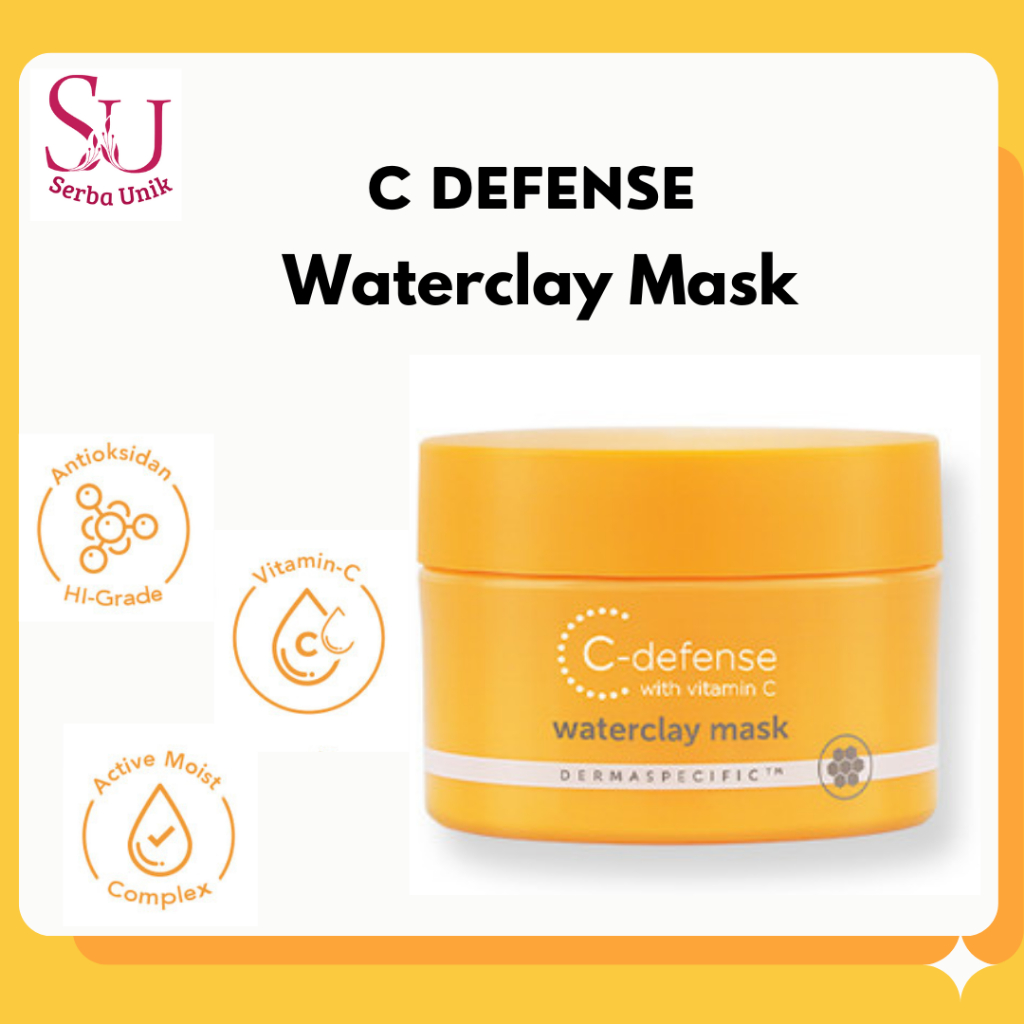 Wardah C-Defense Waterclay Mask 30g | Masker Muka