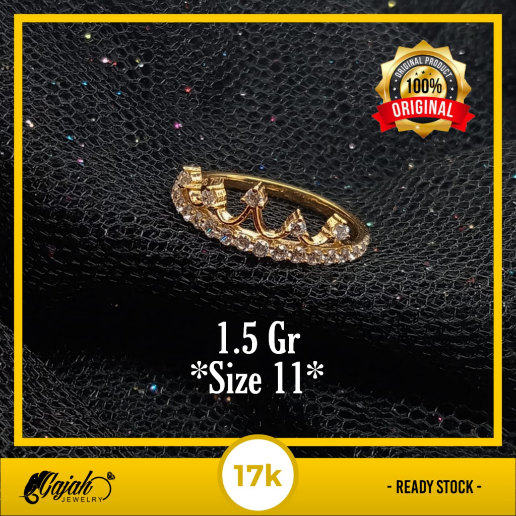 Cincin Emas 17K - 1.5 Gr Kadar 750 - 5320