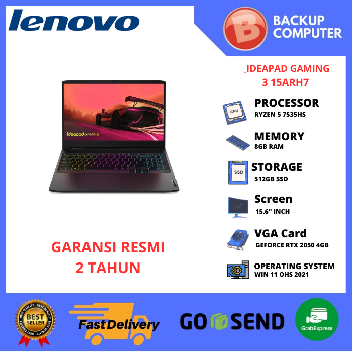 LENOVO IDEAPAD GAMING 3 15ARH7 82SB00JHID Ryzen5 7535HS