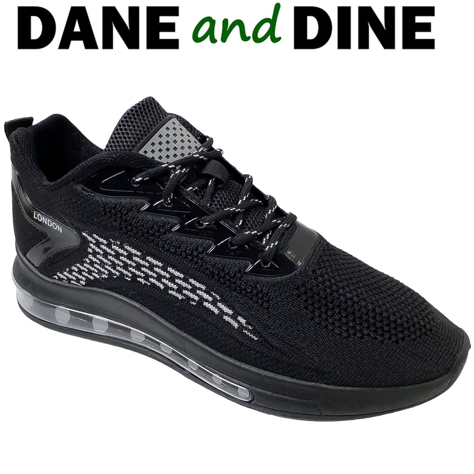 Sepatu Sneakers Pria 5cm ORI Dane and Dine Putih Hitam - Air 300