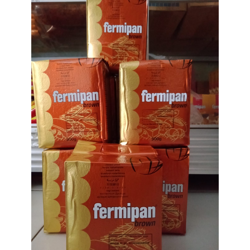 

#ECR# Fermipan Brown 500 gram,dijual per pack, tersedia harga grosir