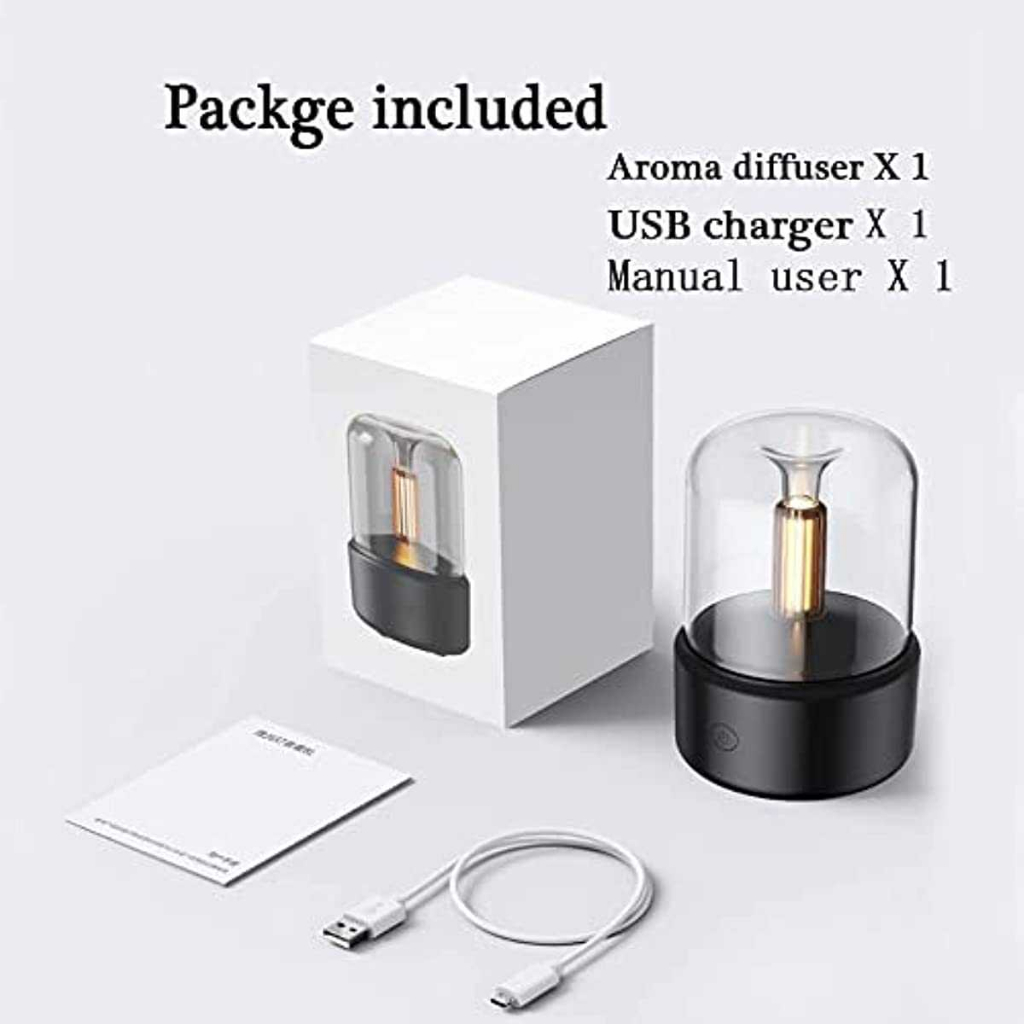 Air Humidifer Diffuser Aromatherapy Ultrasonic Candle Light 120ml Humi Aromaterapi Pengharum Ruangan Berkualitas