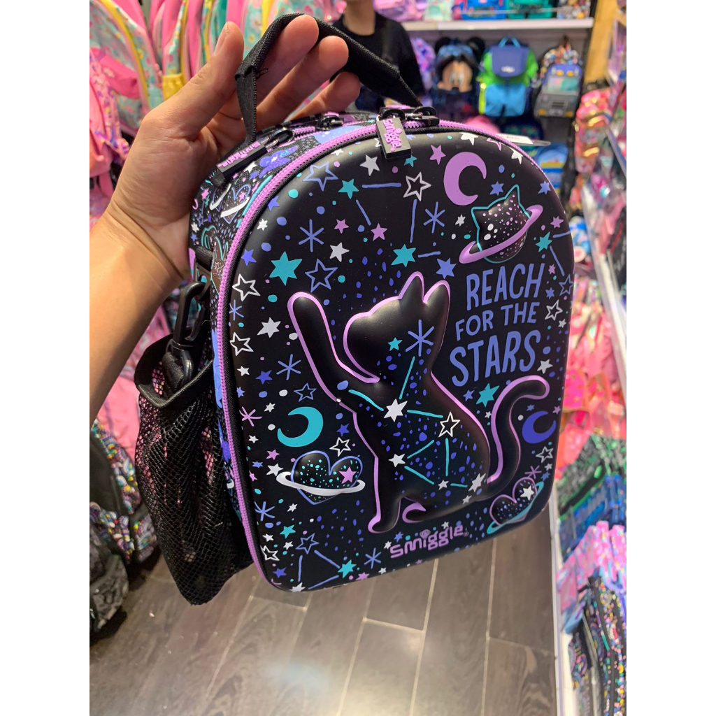 SMIGGLE WILD SIDE LUNCHBAG HARDCASE CAT - TAS BEKAL SMIGGLE