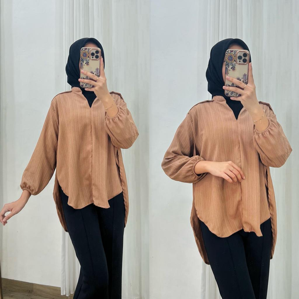 KIRANAOFFICIAL - ( COD ) LIVIA BLOUSE BABY CRUSH // ATASAN WANITA BABY CRUSH