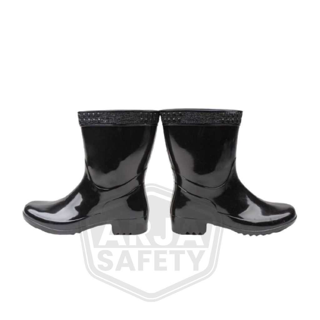 [ ARJA SAFETY ] Sepatu Boot Pendek Hitam Lily 009 - Sepatu Safety Boots | Sepatu Safety | Sepatu Proyek | Sepatu Pabrik | Sepatu Kebersihan | Sepatu Hitam