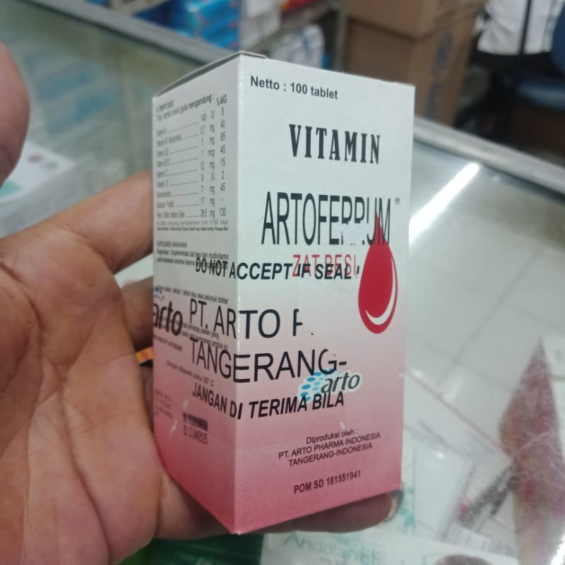 artoferrum vitamin zat besi 100 tablet