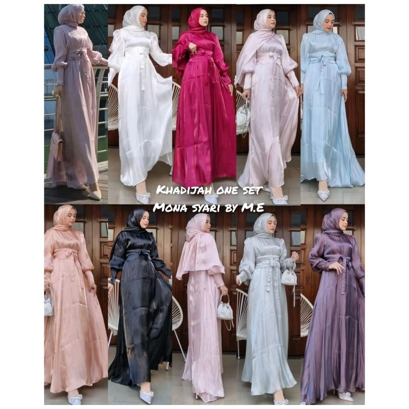 SALE KHADIJAH ONE SET DRESS GAMIS WANITA BY MONA SYARI