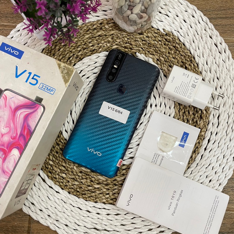 Vivo V15 Ram 6 rom 64 Gb second original fullset bergaransi