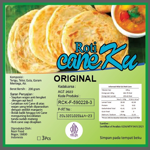 

Roti Cane / Roti Maryam isi 3 pcs diameter 10 cm isi cukup buat sendirian dan ini paling laris di tempat Kami.