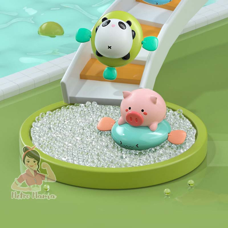 Mainan Air Anak Bayi Babi Tarik Mandi Lucu /Kids Bath Toys Original