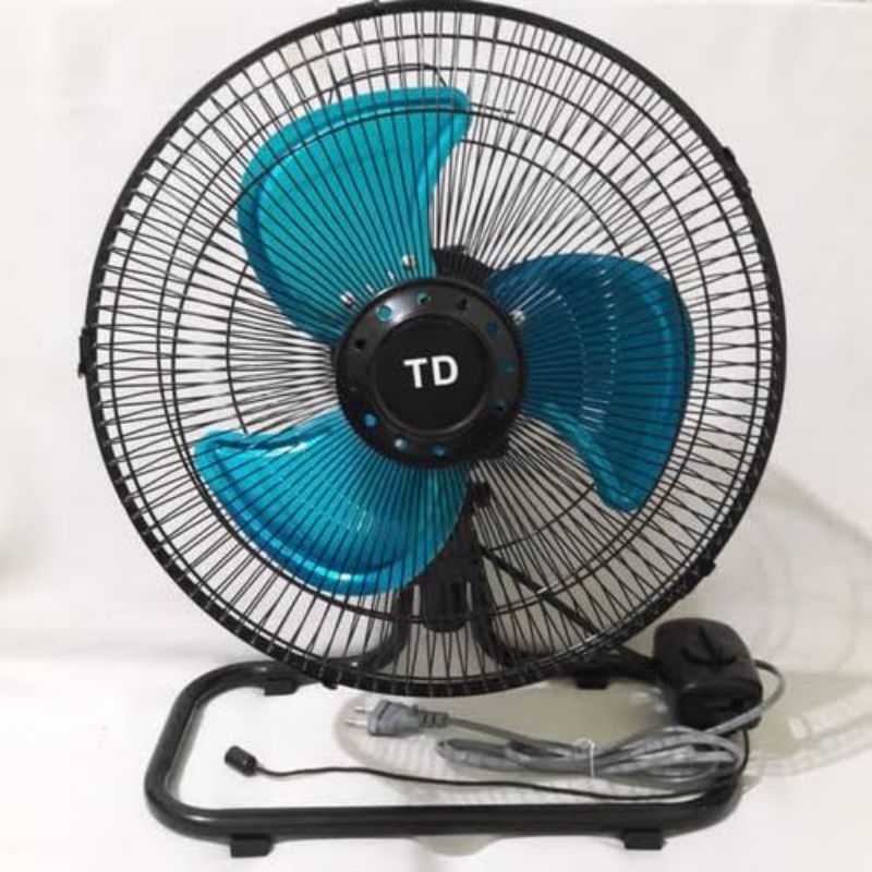 TD Kipas Angin Besi 10 inch 2in1 (Meja/Dinding) / Floor &amp; Wall Fan 10&quot;