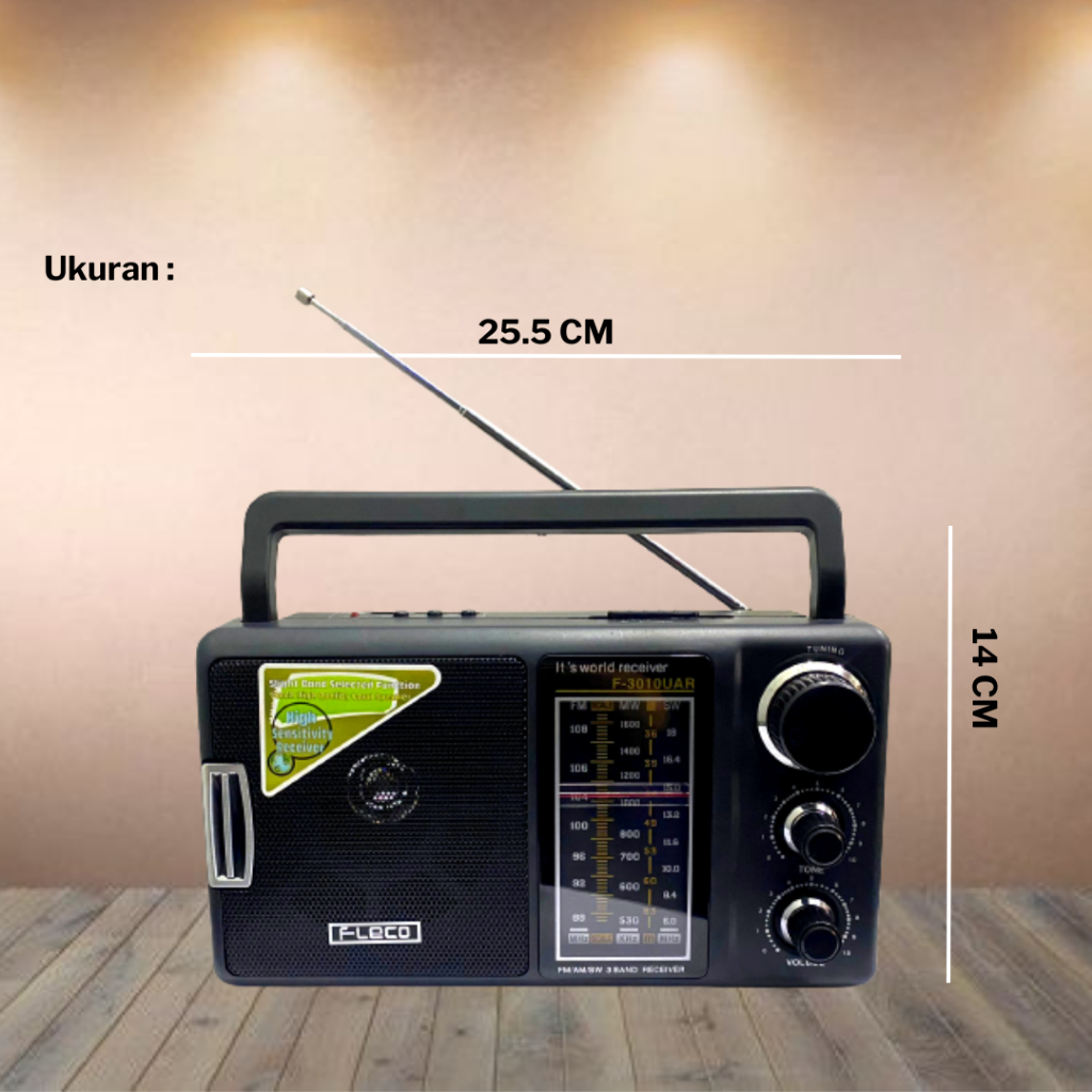 RADIO PEMUTAR AUDIO MP3 MEMORI dan USB AC-DC / RADIO 3 BAND / RADIO LISTRIK ATAU BATERAI