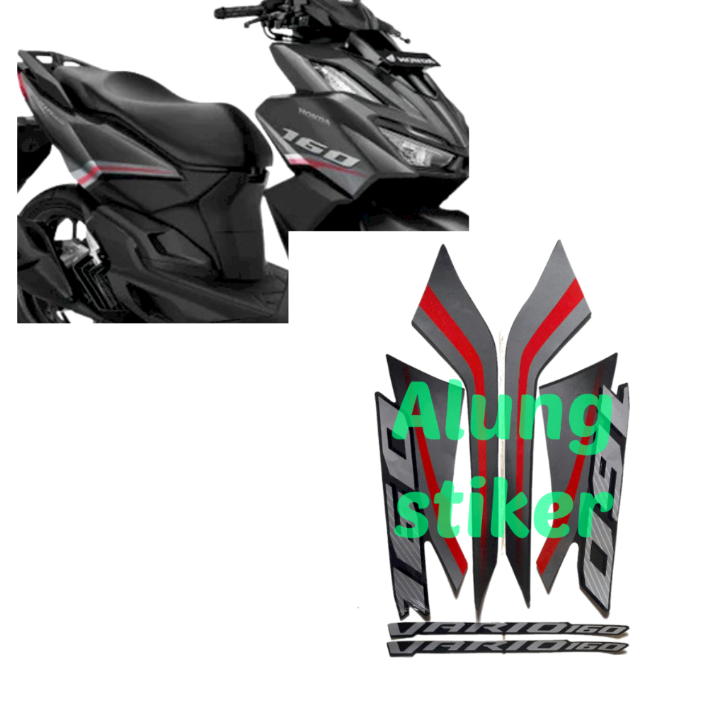 STIKER STRIPING LIS LES BODY MOTOR VARIO 160 2022 ABU DOFF 1SET STANDAR