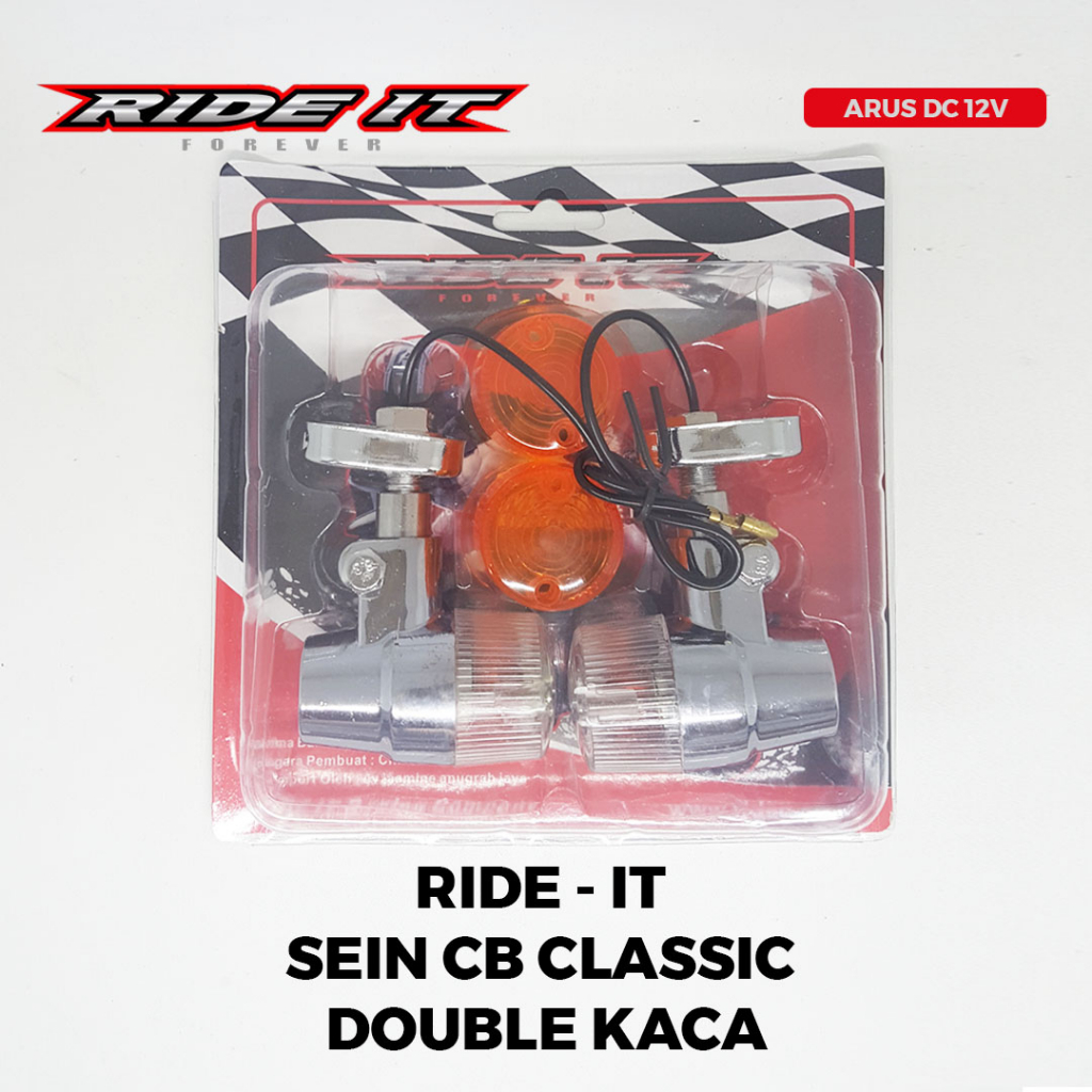 [RIDE-IT] LAMPU SEN CB CLASSIC RIDE-IT DOBEL KACA BULAT