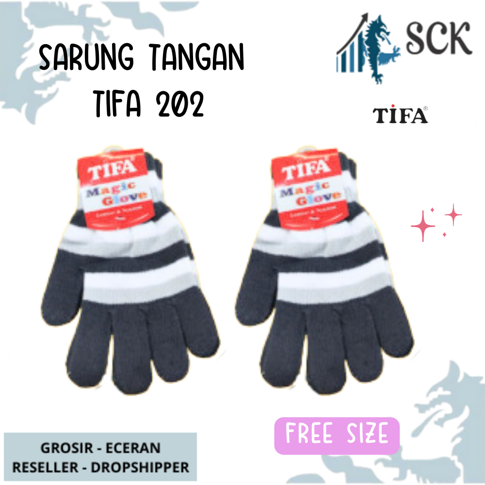 Sarung Tangan TIFA 202 Strip WARNA Polos TIFA STRIP 202 / Kaos Tangan Cewek Perempuan Dewasa Wanita / Perlengkapan Otomotif - sckmenwear GROSIR