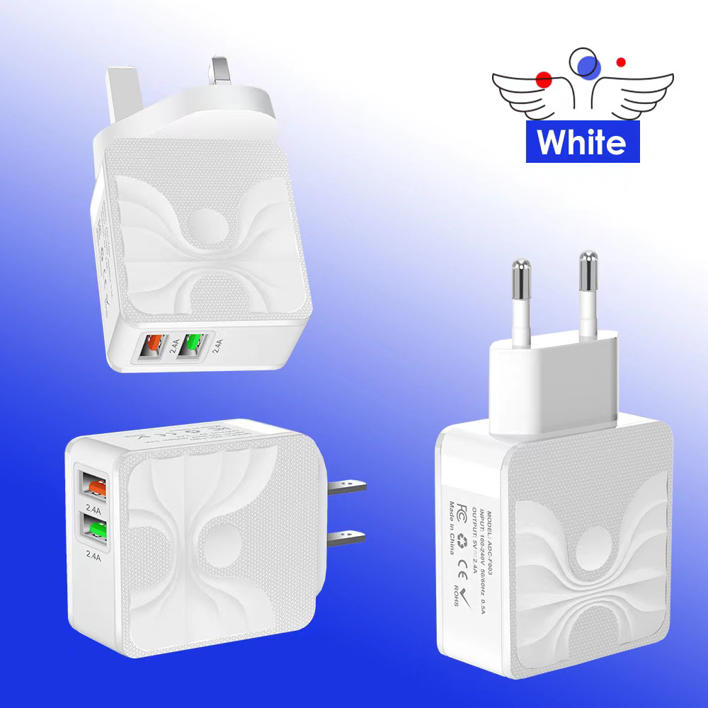 【CA026/027】Charger Adaptor USB+TYPE-C 2USB 30W Fast Charging 3.1A QC3.0 Universal Usb Port EU Plug Quick Charger for  Samsung Xiaomi Oppo Vivo