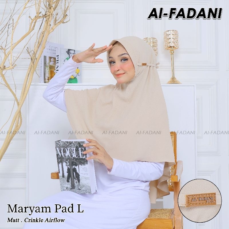 Bergo Maryam Crinkle Air Flow Ped Busa L