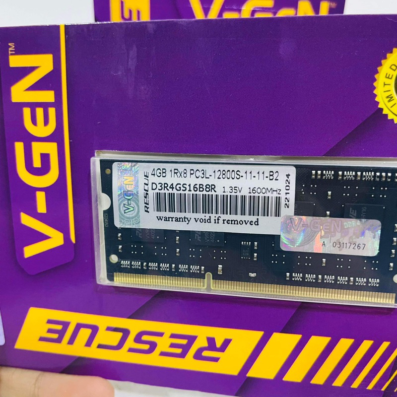 RAM DDR3 4GB PC-12800 / 1600 MHz V-GeN Rescue Longdimm PC Vgen