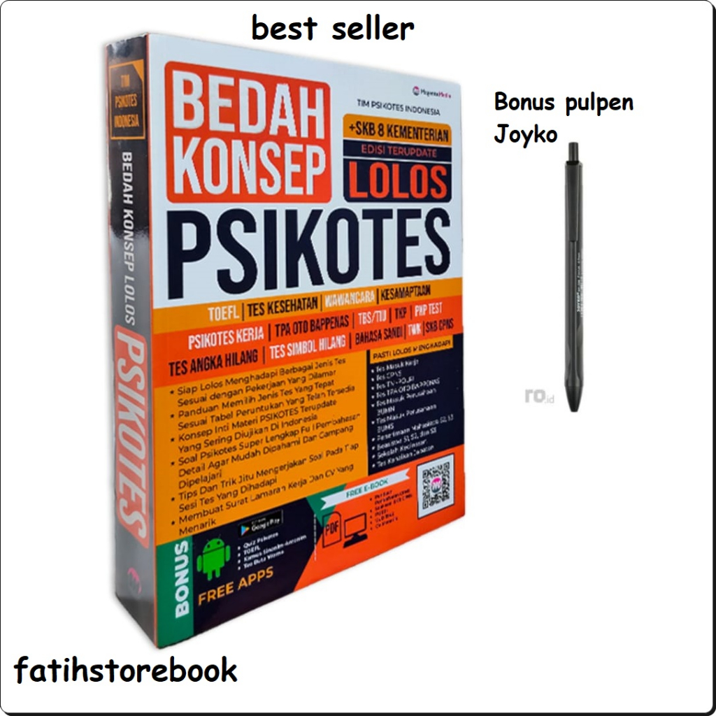 BUKU TES PSIKOTES - BUKU TNI POLRI - PSIKOTES - BUKU PSIKOTES -  BEDAH KONSEP LOLOS TES PSIKOTES EDI