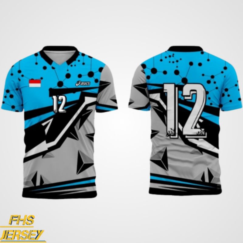 Kaos Jersey voli fullprinting voli printing pria wanita
