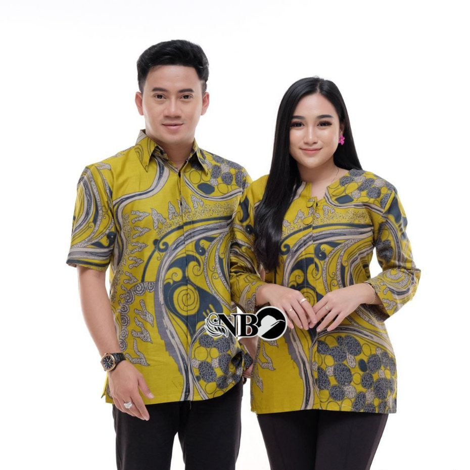 Batik Couple Modern Atasan Blouse Batik Kerja Kantor Wanita Seragam Batik M L XL XXL