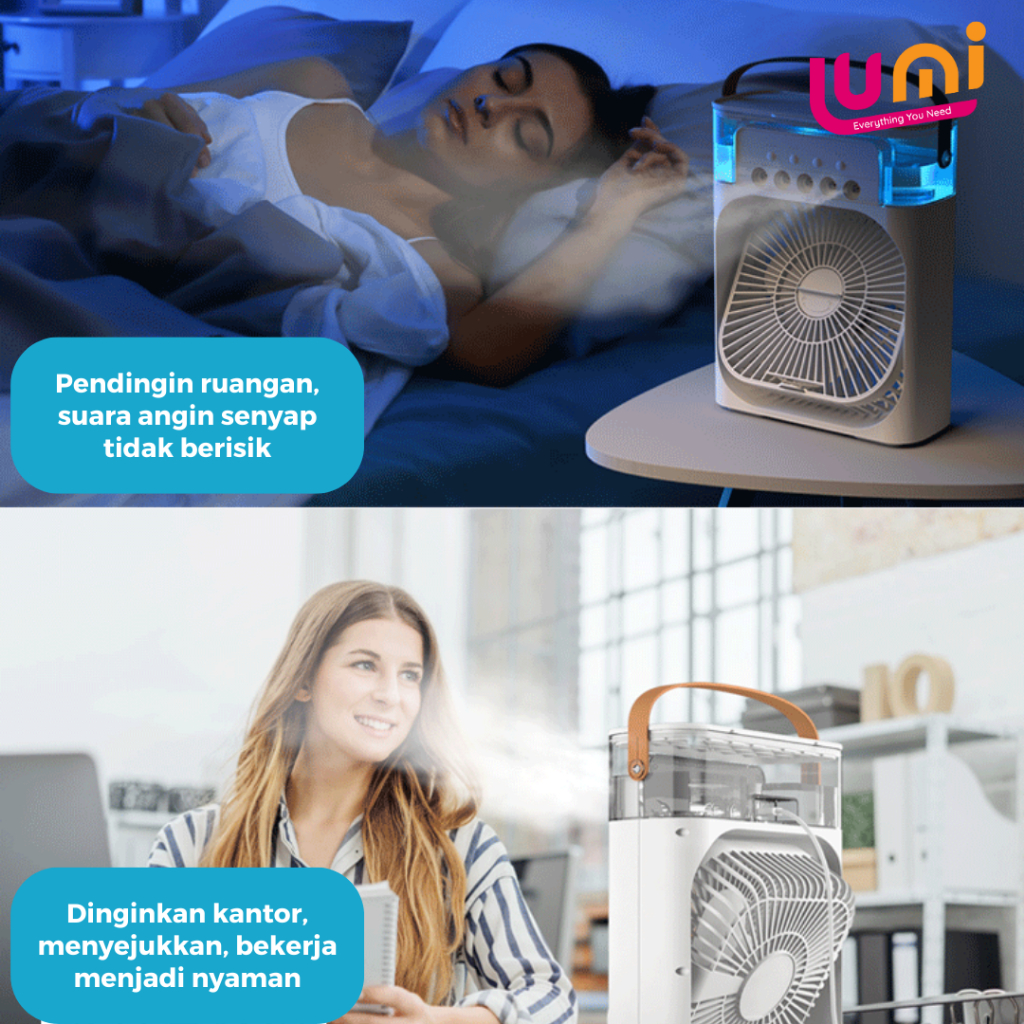 Kipas Angin Pendingin Mini AC Portable Air Cooler Mobil dan Ruangan / AC mini portable plus uap dan kipas angin 600ML